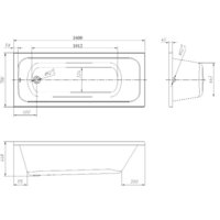 Ванна Ventospa Mitra 160x70 (с каркасом) - Превью изображения №3 — Интернет-магазин Your Sale