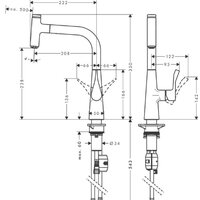 Смеситель Hansgrohe Metris Select 240 14857800 - Превью изображения №2 — Интернет-магазин Your Sale