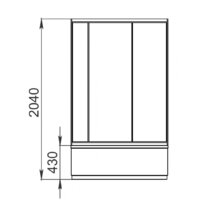 Domani-Spa Simple 99 High Eco DS01EcSm99HWCl00-V1.2 (белый/прозрачное стекло) Image #4