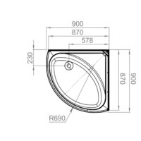Domani-Spa Simple 99 High Eco DS01EcSm99HWCl00-V1.2 (белый/прозрачное стекло) Image #3