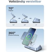 Беспроводное зарядное Ugreen MagFlow 3-in-1 W711 55677 (голубой) - Превью изображения №6 — Интернет-магазин Your Sale