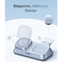 Беспроводное зарядное Ugreen MagFlow 3-in-1 W711 55677 (голубой) - Превью изображения №3 — Интернет-магазин Your Sale