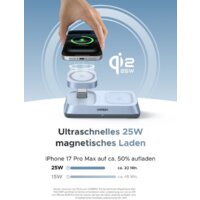 Беспроводное зарядное Ugreen MagFlow 3-in-1 W711 55677 (голубой) - Превью изображения №2 — Интернет-магазин Your Sale