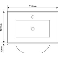 ЗОВ Тумба с умывальником Парма 80 P80LWP0MWHMC1A-OL80 (белый/белый галифакс) Image #5