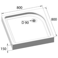 BelBagno TRAY-BB-A-80-15-W 80x80 Image #7