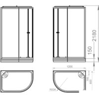 Domani-Spa Delight 128 120x80 R с гидромассажем (черный/тонированное) Image #3