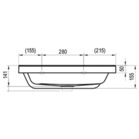Умывальник Ravak 10° 650 L 65x53.5 [XJIL1165000] - Превью изображения №7 — Интернет-магазин Your Sale