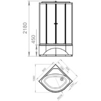 Domani-Spa Delight 99 High DS01D99HWM10 (белый/сатин-матированное стекло) Image #7