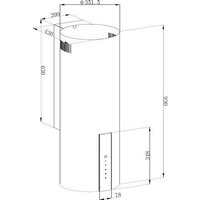 Кухонная вытяжка Korting KHC 35969 DW Cylinder - Превью изображения №2 — Интернет-магазин Your Sale