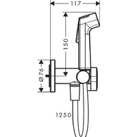 Гигиенический душ Hansgrohe Bidette 1jet S 29232670 - Превью изображения №2 — Интернет-магазин Your Sale