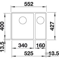 Blanco Subline 340/160-F (антрацит) Image #2
