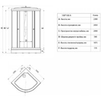 Triton Лайт А 100x100 с душевым комплектом (градиент) Image #9
