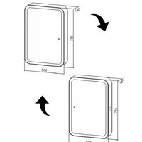Silver Mirrors Шкаф с зеркалом Фиджи flip 50x75 LED-00002471 Image #6
