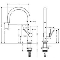 Смеситель Hansgrohe Talis M54 72804000 - Превью изображения №2 — Интернет-магазин Your Sale