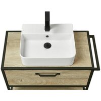 Акватон Тумба Фабрик 80 под умывальник Джой-3 (дуб эндгрейн) Image #2