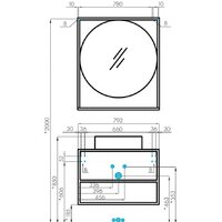 Акватон Тумба Фабрик 80 под умывальник Джой-3 (дуб эндгрейн) Image #3