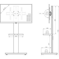 Стойка для телевизора Holder PR-106 (черный) - Превью изображения №4 — Интернет-магазин Your Sale