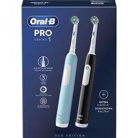 Комплект электрических зубных щеток Oral-B Pro Series 1 D305.523.3H (2 шт, черный/бирюзовый) - Превью изображения №2 — Интернет-магазин Your Sale