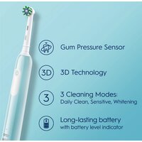Комплект электрических зубных щеток Oral-B Pro Series 1 D305.523.3H (2 шт, черный/бирюзовый) - Превью изображения №5 — Интернет-магазин Your Sale