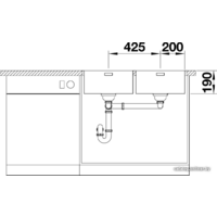 Blanco Andano 400/400-IF/A 525249 (с клапаном-автоматом, сатин) Image #5