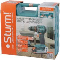 Дрель-шуруповерт Sturm CD1860BL (с 2-мя АКБ, кейс) - Превью изображения №12 — Интернет-магазин Your Sale