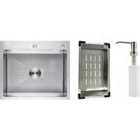 Schtoff Best Premium Silver 6050 + коландер K-1 BLACK + дозатор SD-1 SILVER