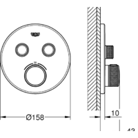 Grohe Grohtherm SmartControl 29119DL0 (теплый закат, матовый) Image #2