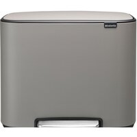 Brabantia Bo Pedal Bin 11л + 23л (минерально-серый) Image #1