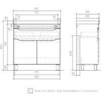 Volna Тумба под умывальник Lake 80.2D.1Y Image #7