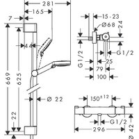 Hansgrohe Crometta Vario / Ecostat 1001 CL Combi [27812400] Image #2
