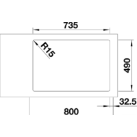 Кухонная мойка Blanco Andano 340/340-IF/A 525248 (с клапаном-автоматом, сатин) - Превью изображения №5 — Интернет-магазин Your Sale