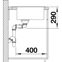 Кухонная мойка Blanco Andano 340/340-IF/A 525248 (с клапаном-автоматом, сатин) - Превью изображения №7 — Интернет-магазин Your Sale