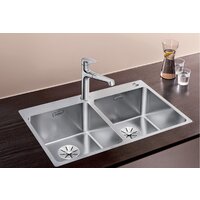 Кухонная мойка Blanco Andano 340/340-IF/A 525248 (с клапаном-автоматом, сатин) - Превью изображения №2 — Интернет-магазин Your Sale
