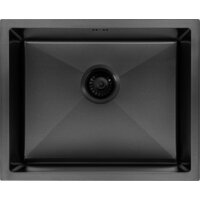 Кухонная мойка ARFEKA ECO AR 550*450 BLACK PVD NANO DECOR VOLCANIC ROCK - Превью изображения №3 — Интернет-магазин Your Sale