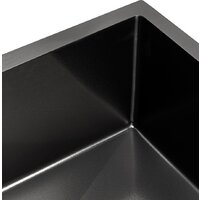 Кухонная мойка ARFEKA ECO AR 550*450 BLACK PVD NANO DECOR VOLCANIC ROCK - Превью изображения №6 — Интернет-магазин Your Sale