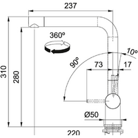 Franke Active Plus Swivel Spout (белый матовый) Image #2