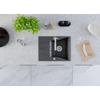 Кухонная мойка Kernau KGS O 4565 1B1D Deep Black - Превью изображения №4 — Интернет-магазин Your Sale