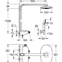 Grohe Rainshower System Smartcontrol 360 Duo 26250LS0 Image #2