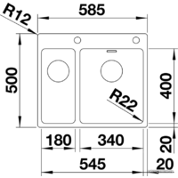 Blanco Andano 340/180-IF/A 525247 (с клапаном-автоматом, сатин) Image #5