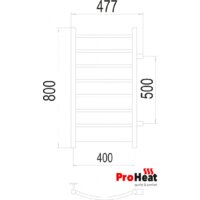 ProHeat Classic 40x80 (боковое подключение, черный муар) Image #2
