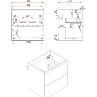 ЗОВ Тумба с умывальником Дион 100 D100LWP0M9003MKV5-OL100 (белый матовый) Image #5