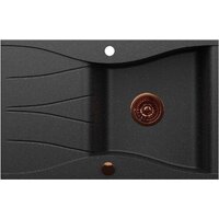 Кухонная мойка Kernau KGS O 6078 1B1D Black Metallic - Превью изображения №5 — Интернет-магазин Your Sale
