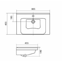 Volna Тумба с умывальником Grey 80.2Y Маринда 80 (подвесная) Image #9
