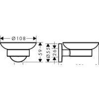 Мыльница Hansgrohe Logis UA 41715000 (хром) - Превью изображения №3 — Интернет-магазин Your Sale