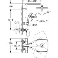 Grohe Tempesta Cosmopolitan System 250 Cube 26689000 Image #4