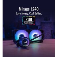 Система жидкостного охлаждения для процессора AeroCool Mirage L240 (черный) - Превью изображения №16 — Интернет-магазин Your Sale
