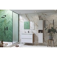 ЗОВ Шкаф-пенал для ванной Дион 150 DP150LHO0M9003MKV5 (белый матовый/дуб) Image #3