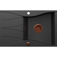 Кухонная мойка Kernau KGS O 6078 1B1D Deep Black - Превью изображения №4 — Интернет-магазин Your Sale