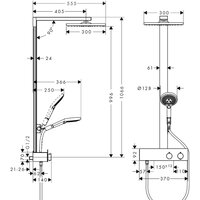 Hansgrohe Raindance E Showerpipe 300 1jet 27361000 Image #2