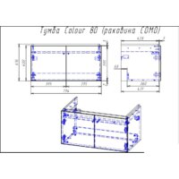 Cersanit Тумба с умывальником Colour 80 + Moduo Image #2